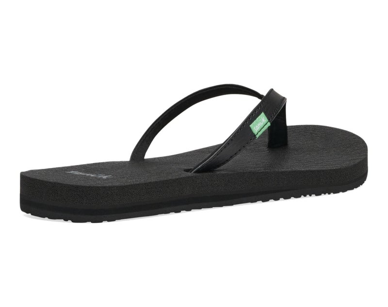 Sanuk Yoga Spree 4 | Yoga Mat Footbed | Flip Flops for Women | Yoga Sandals For Women | Women's Beach Sandals, Black, 7 - Image 4